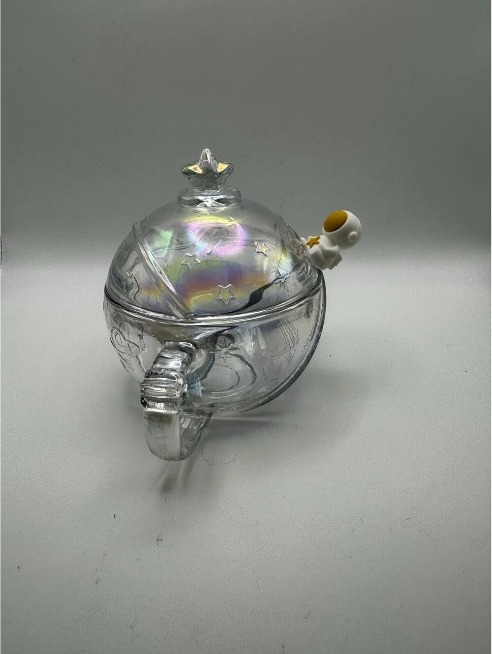 Room 2 Room Glass Planet Mug with Astronaut Spoon Iridescent New In Box Space